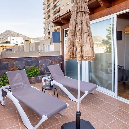 Duplex De Lujo En La Playa , Jacuzzy, Piscina, Chimenea Y Padel